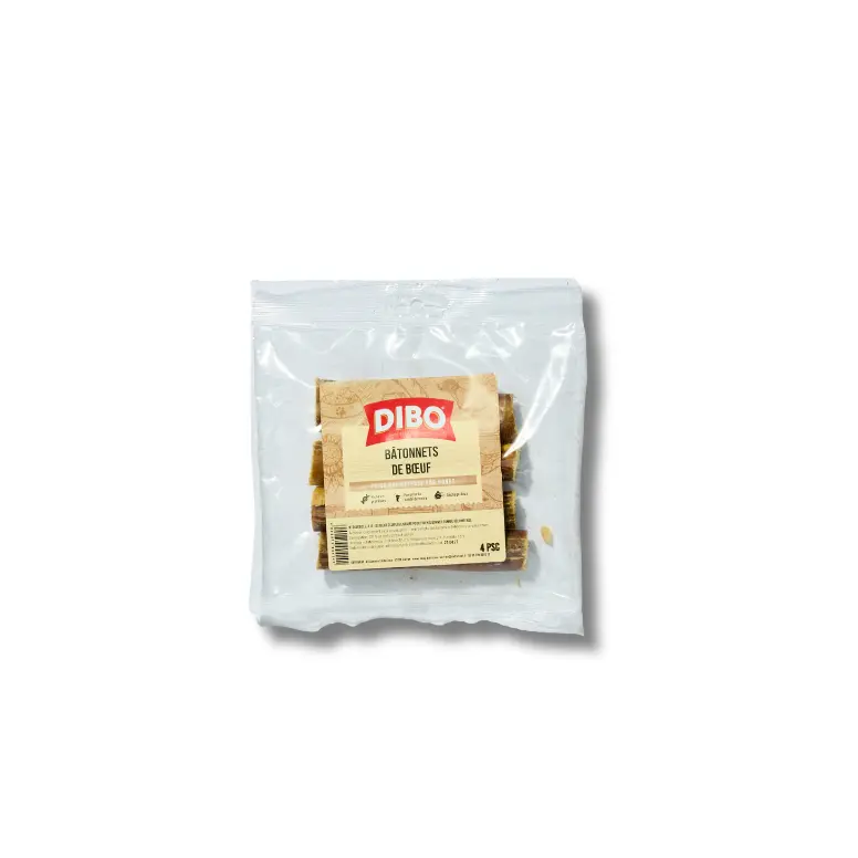 Bâtonnets de Bœuf à mâcher 4 pièces DIBO