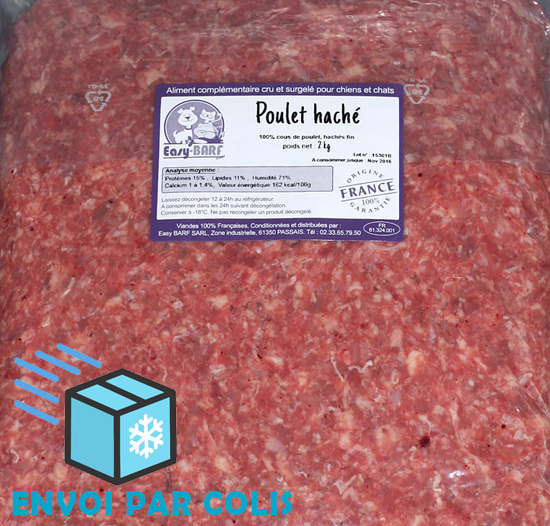 Poulet haché (avec os) 2kg