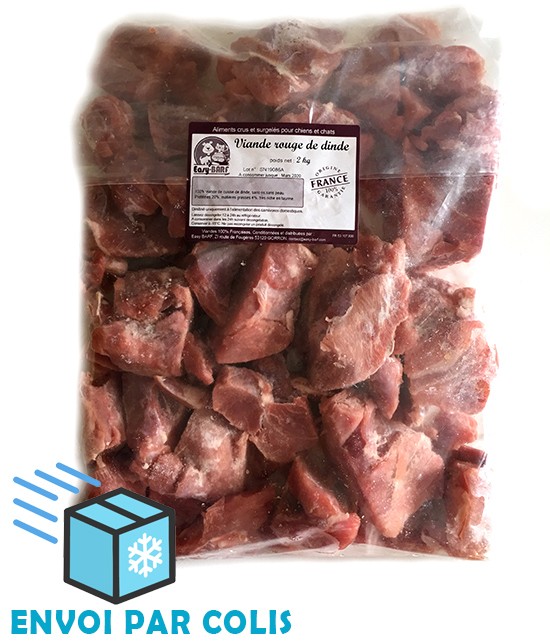 Cubes de viande rouge de dinde 2kg